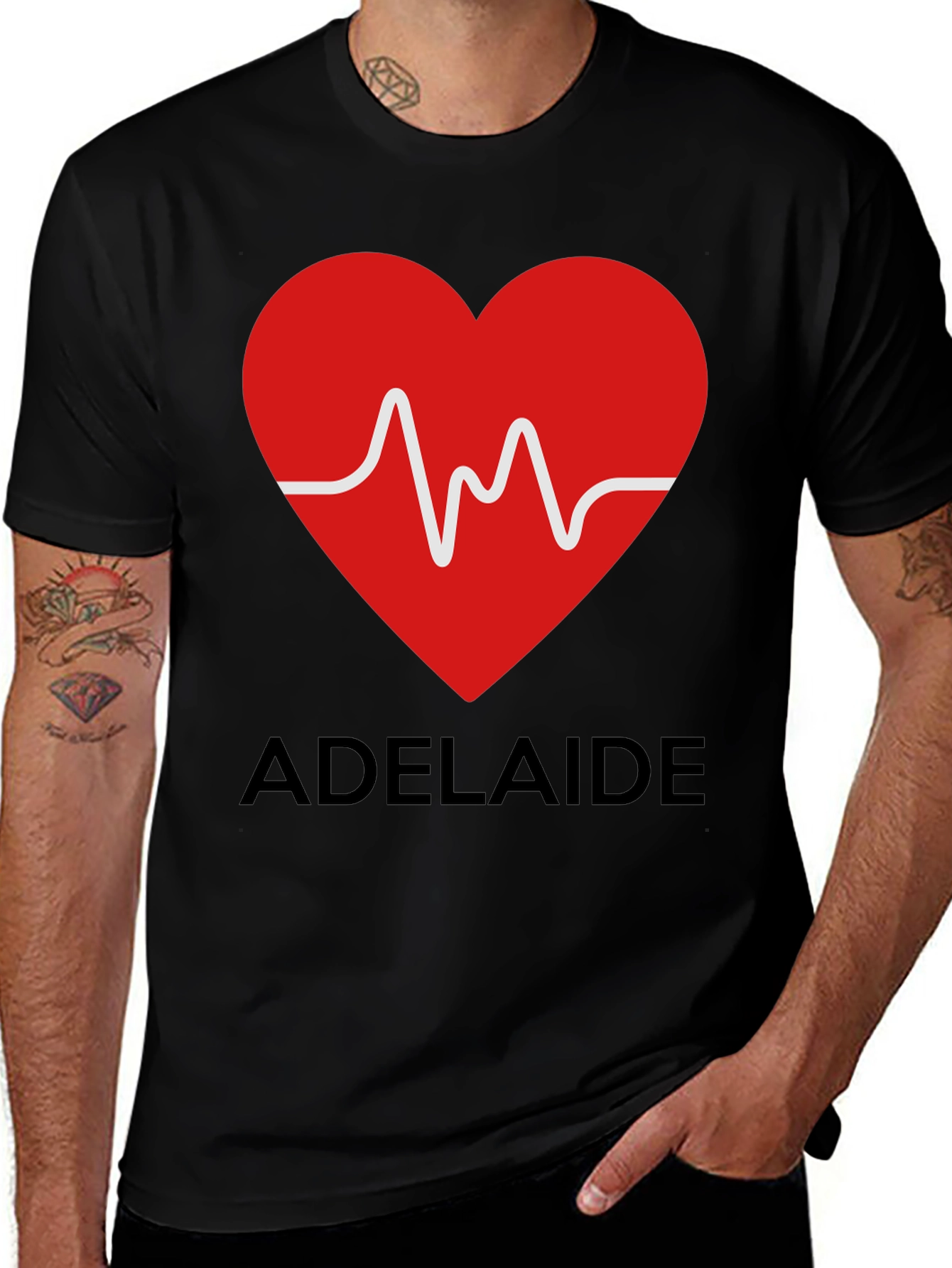 Adelaide Heartbeat T-Shirt - Stylish City Pride Tee