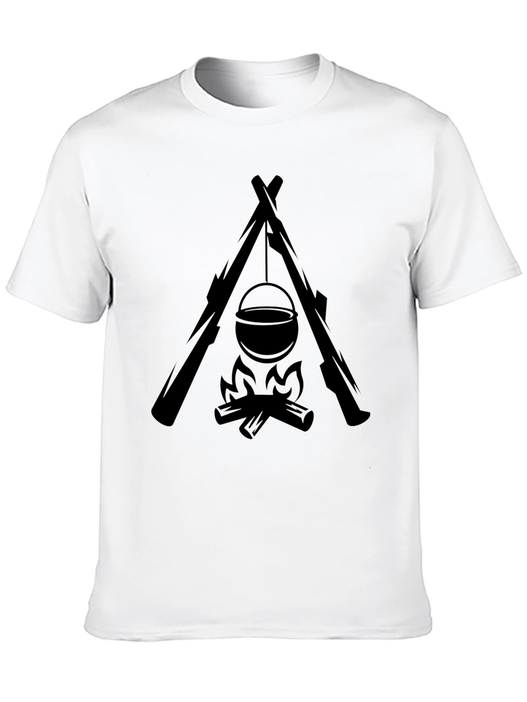 Campfire Cookout Black T-Shirt