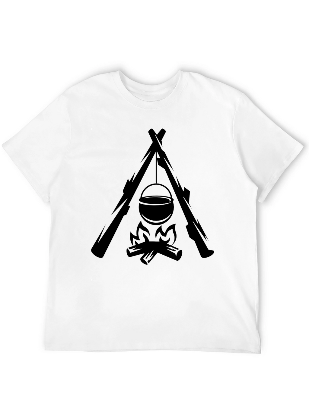 Campfire Cookout Black T-Shirt