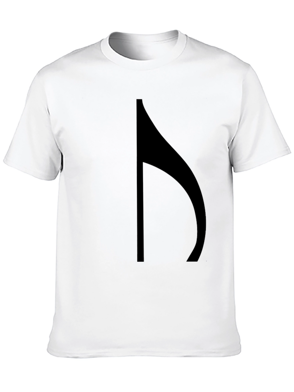 Modern Black T-Shirt with Abstract Musical Note