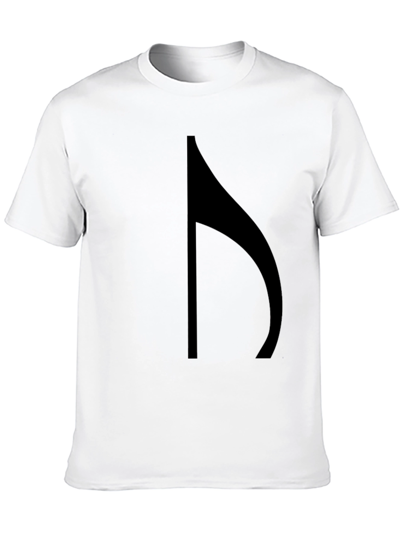 Modern Black T-Shirt with Abstract Musical Note