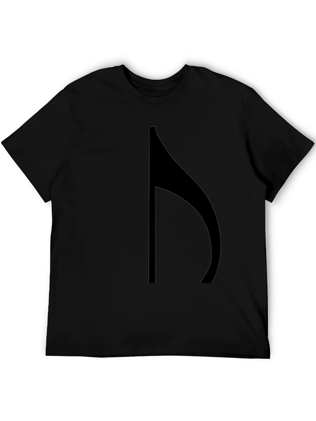 Modern Black T-Shirt with Abstract Musical Note
