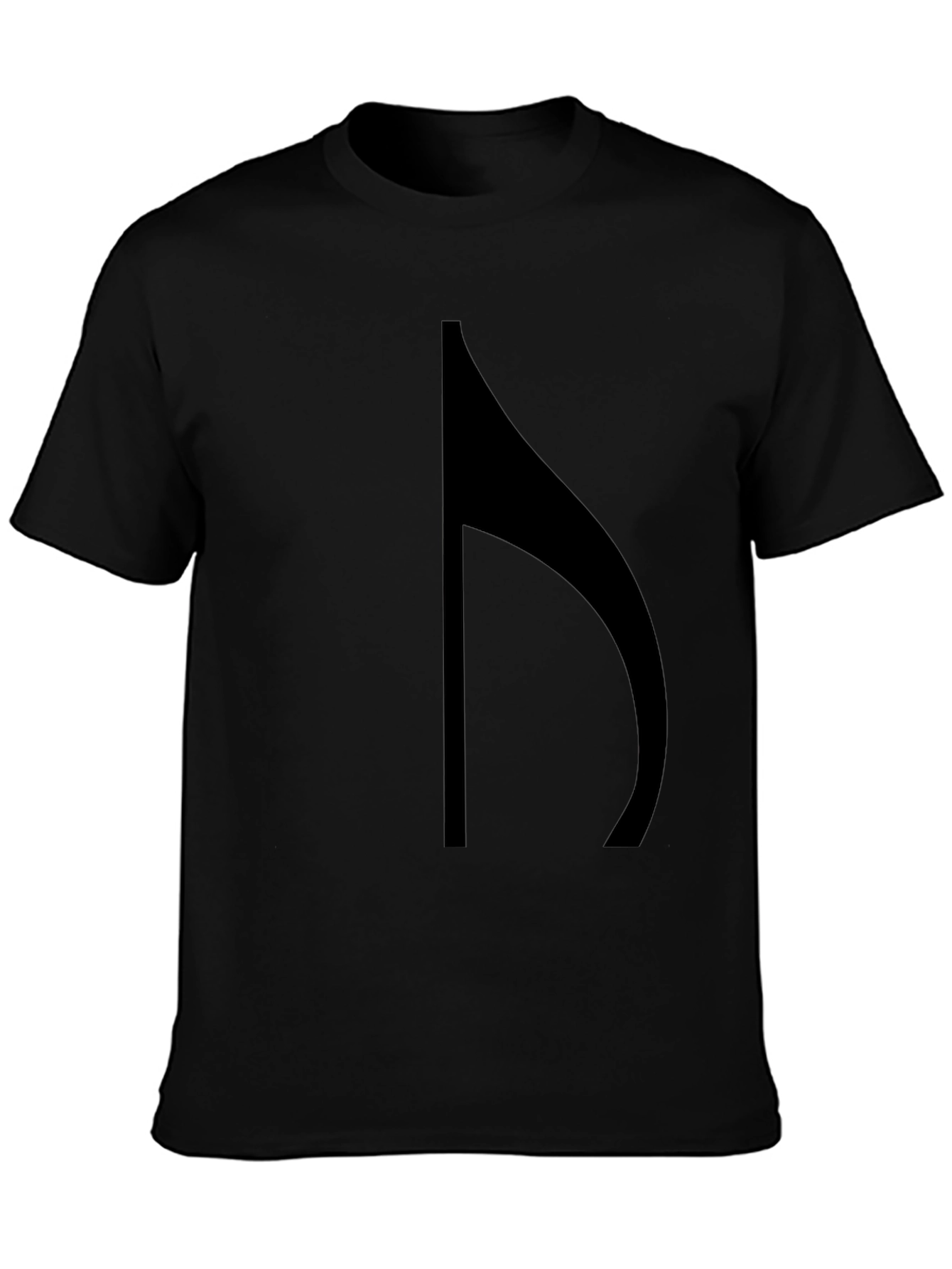 Modern Black T-Shirt with Abstract Musical Note