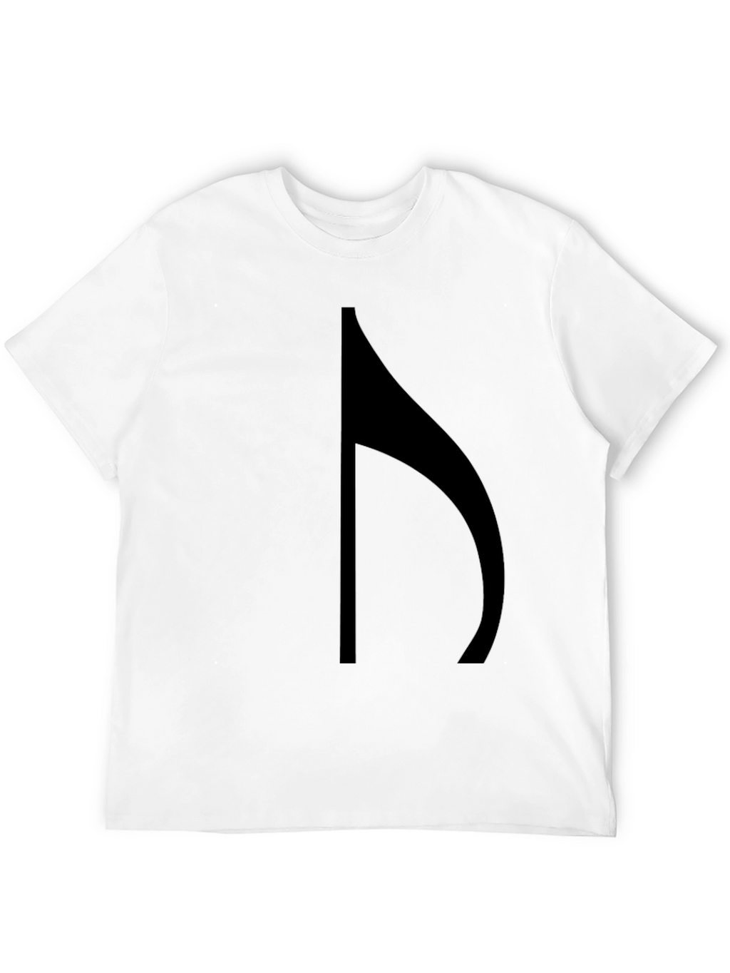 Modern Black T-Shirt with Abstract Musical Note