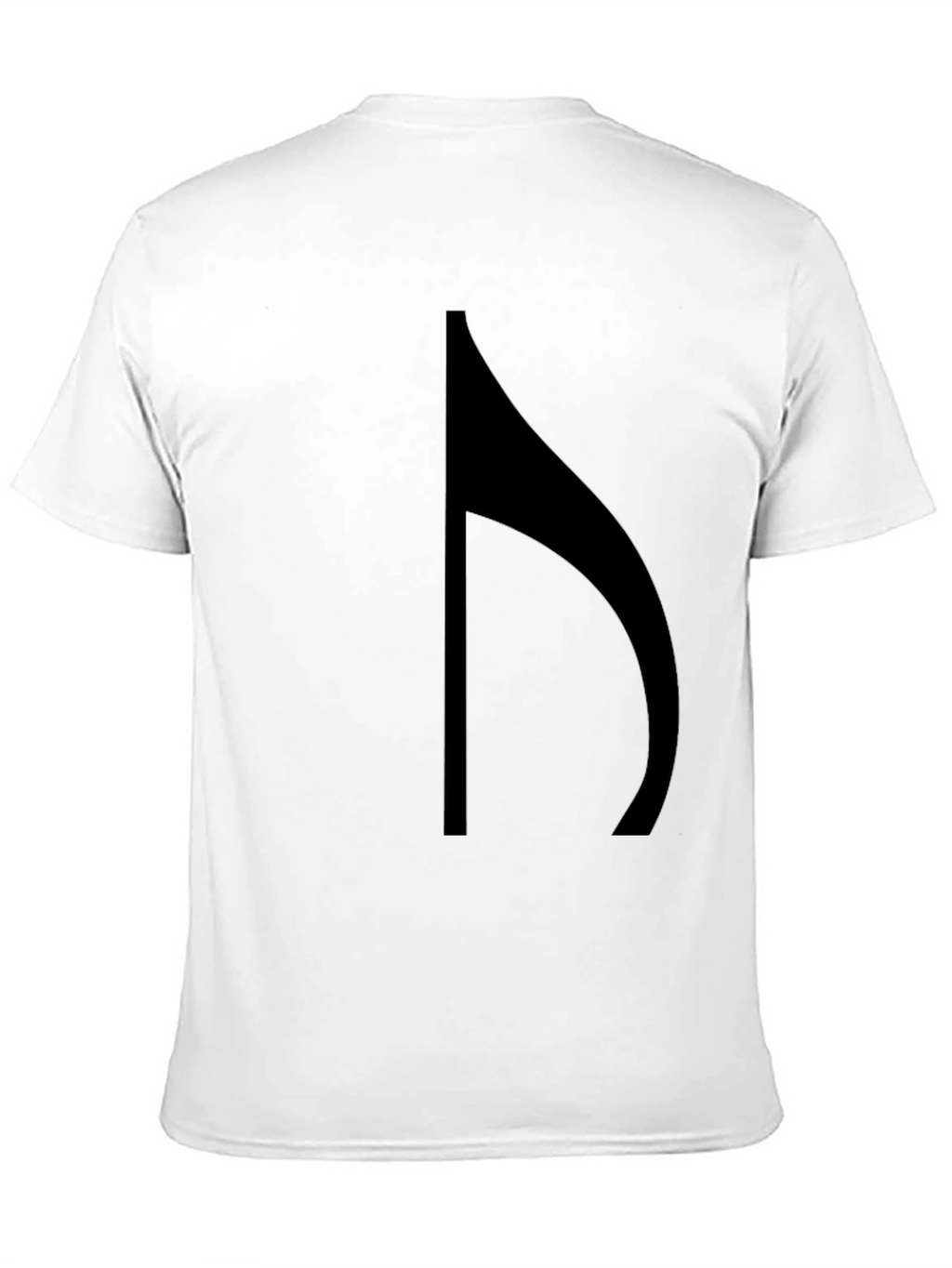 Modern Black T-Shirt with Abstract Musical Note