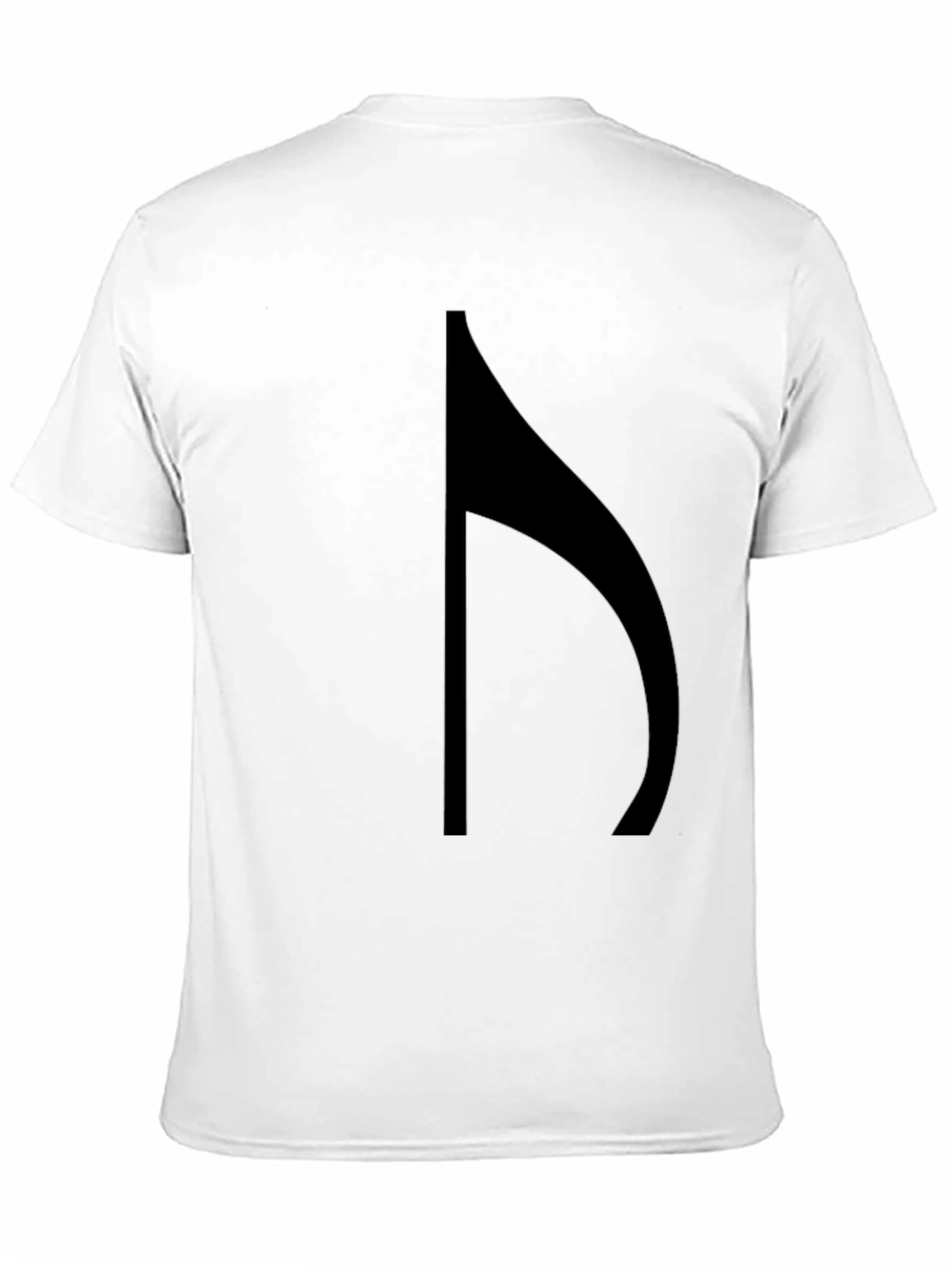 Modern Black T-Shirt with Abstract Musical Note