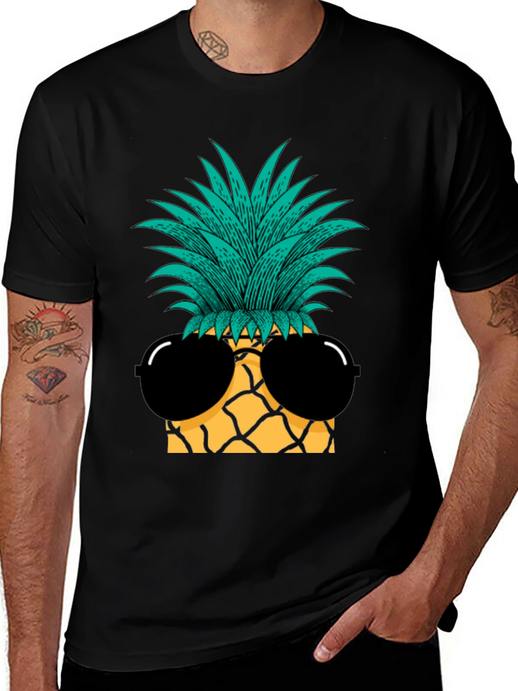 Cool Pineapple Sunglasses Graphic Tee