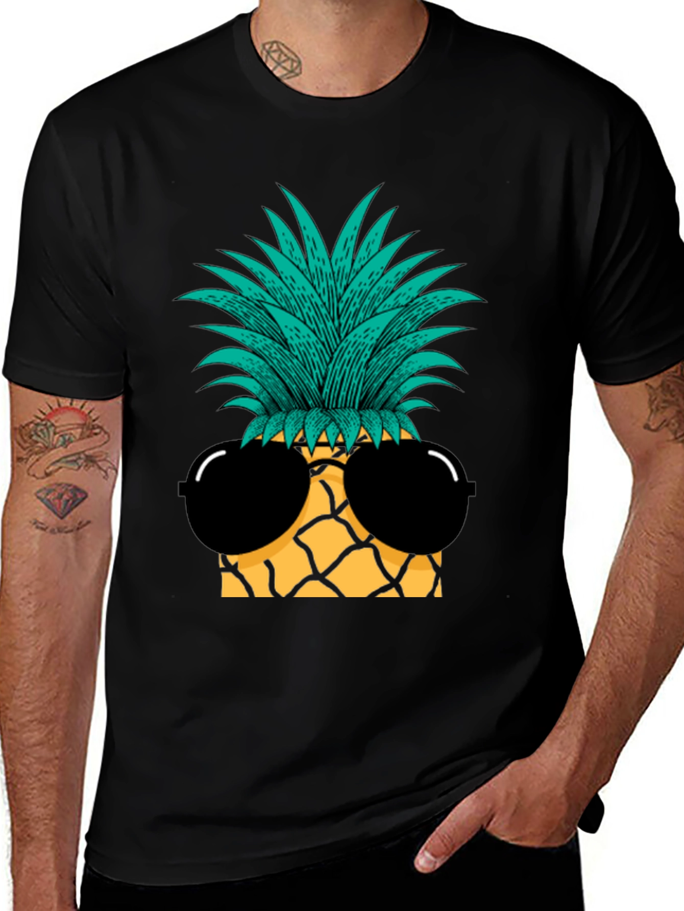 Cool Pineapple Sunglasses Graphic Tee