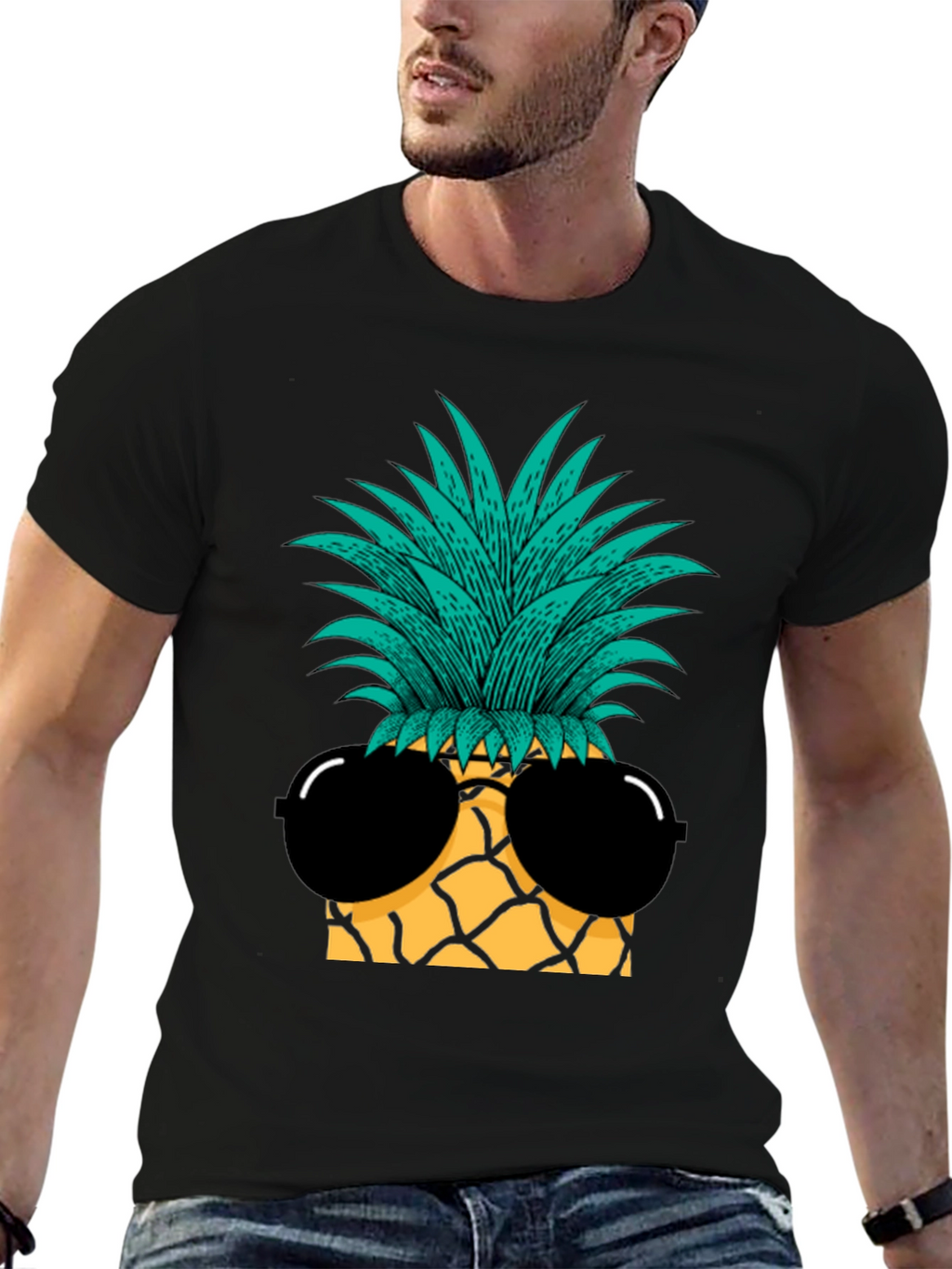 Cool Pineapple Sunglasses Graphic Tee