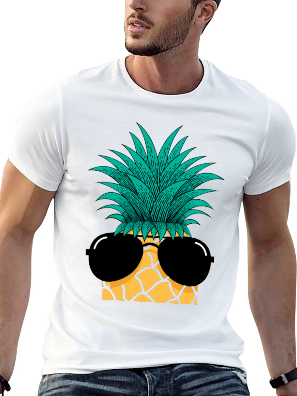 Cool Pineapple Sunglasses Graphic Tee