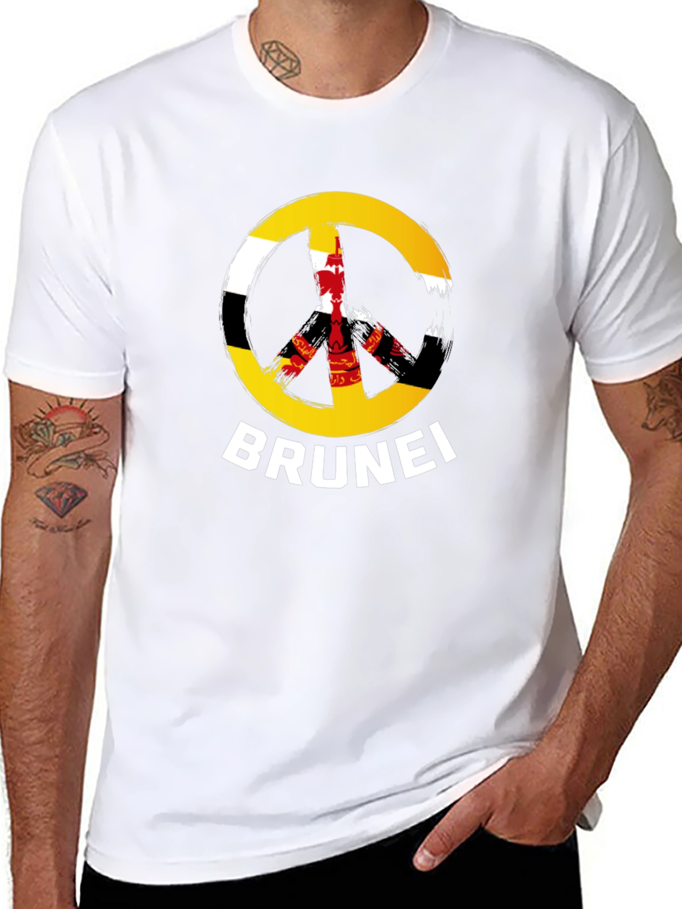 Brunei Peace Sign Graphic T-Shirt