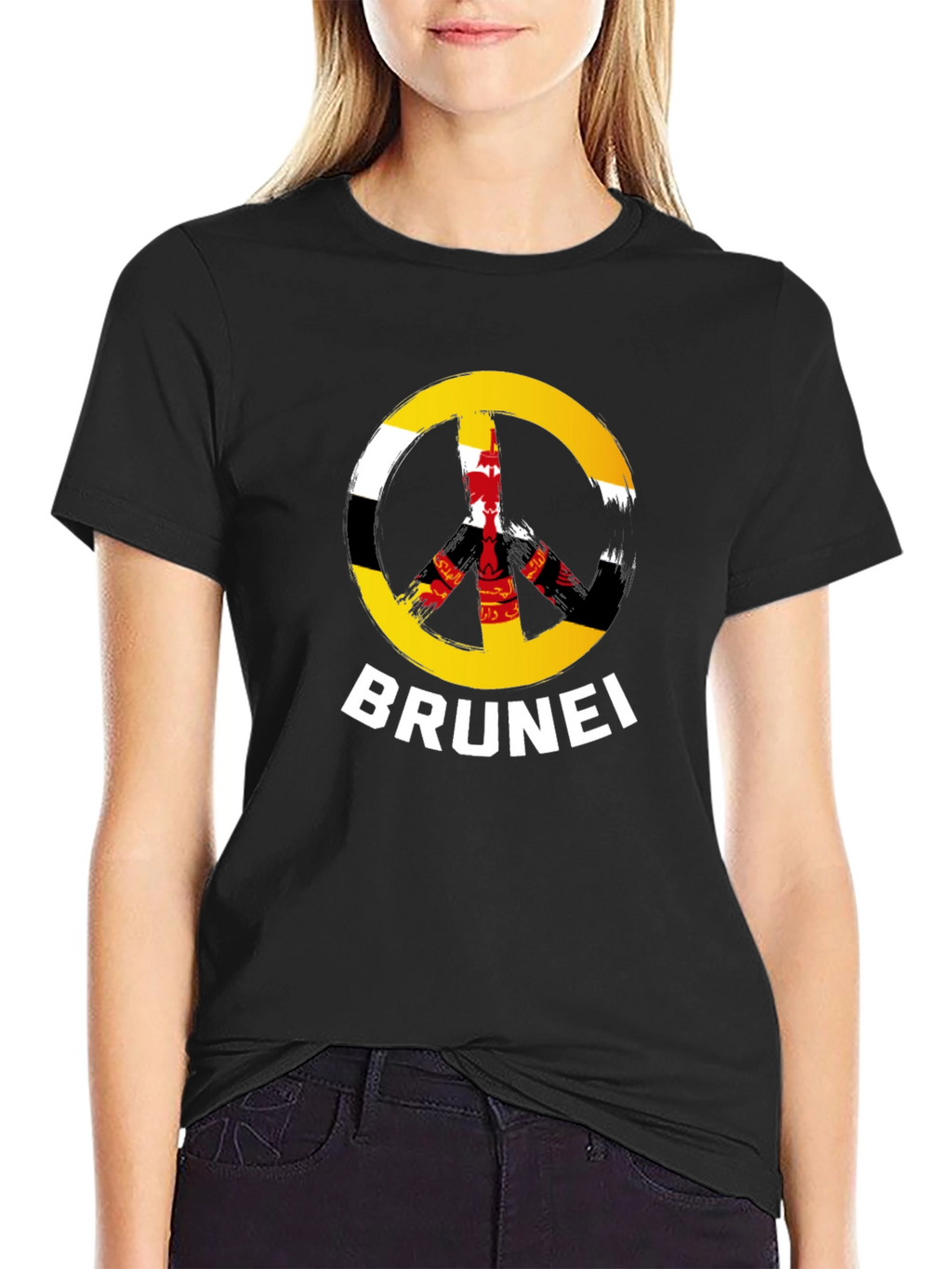 Brunei Peace Sign Graphic T-Shirt