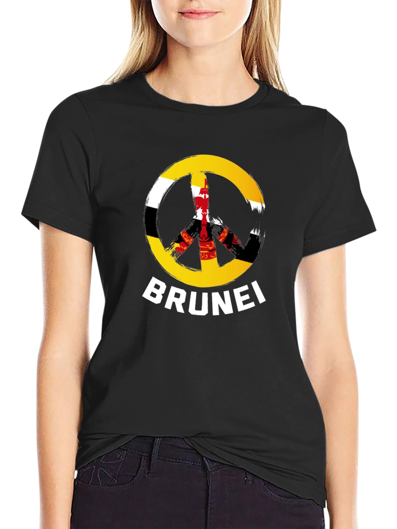 Brunei Peace Sign Graphic T-Shirt