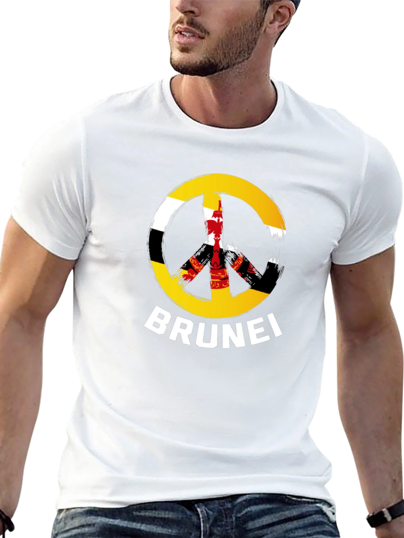 Brunei Peace Sign Graphic T-Shirt