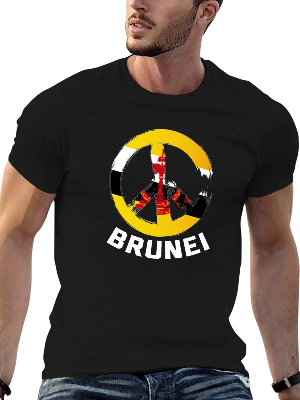 Brunei Peace Sign Graphic T-Shirt