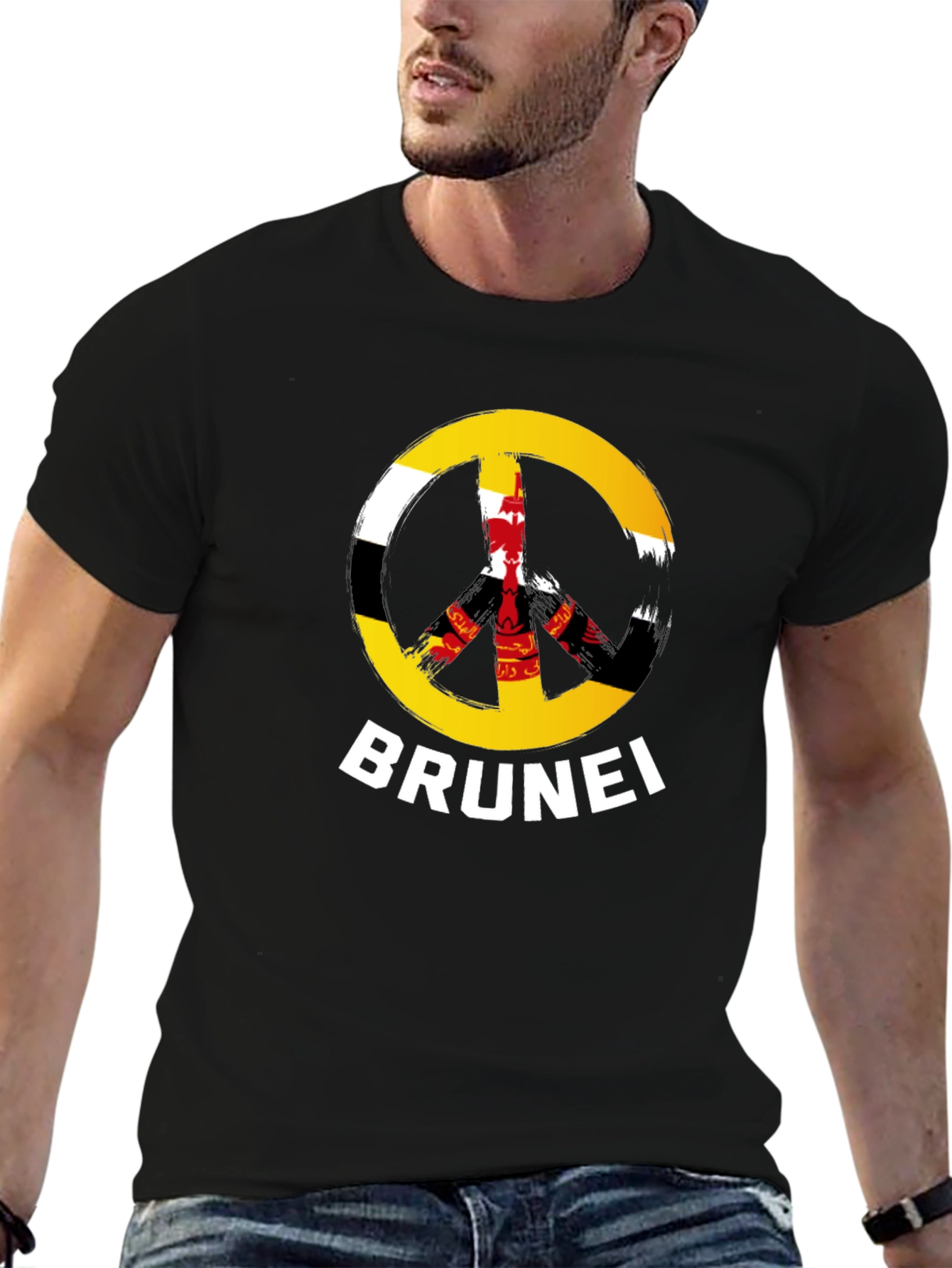 Brunei Peace Sign Graphic T-Shirt