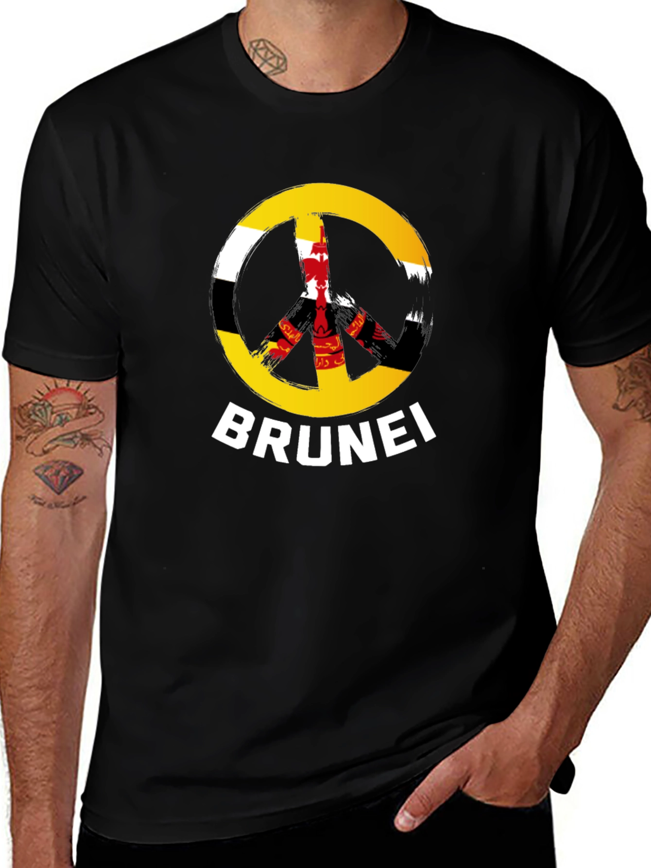 Brunei Peace Sign Graphic T-Shirt