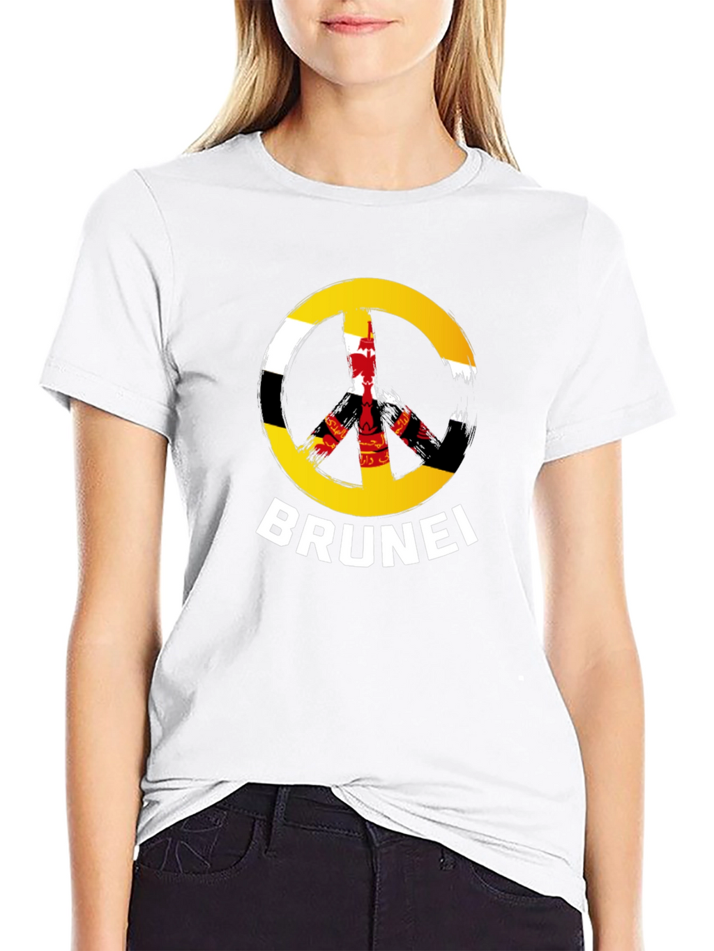 Brunei Peace Sign Graphic T-Shirt