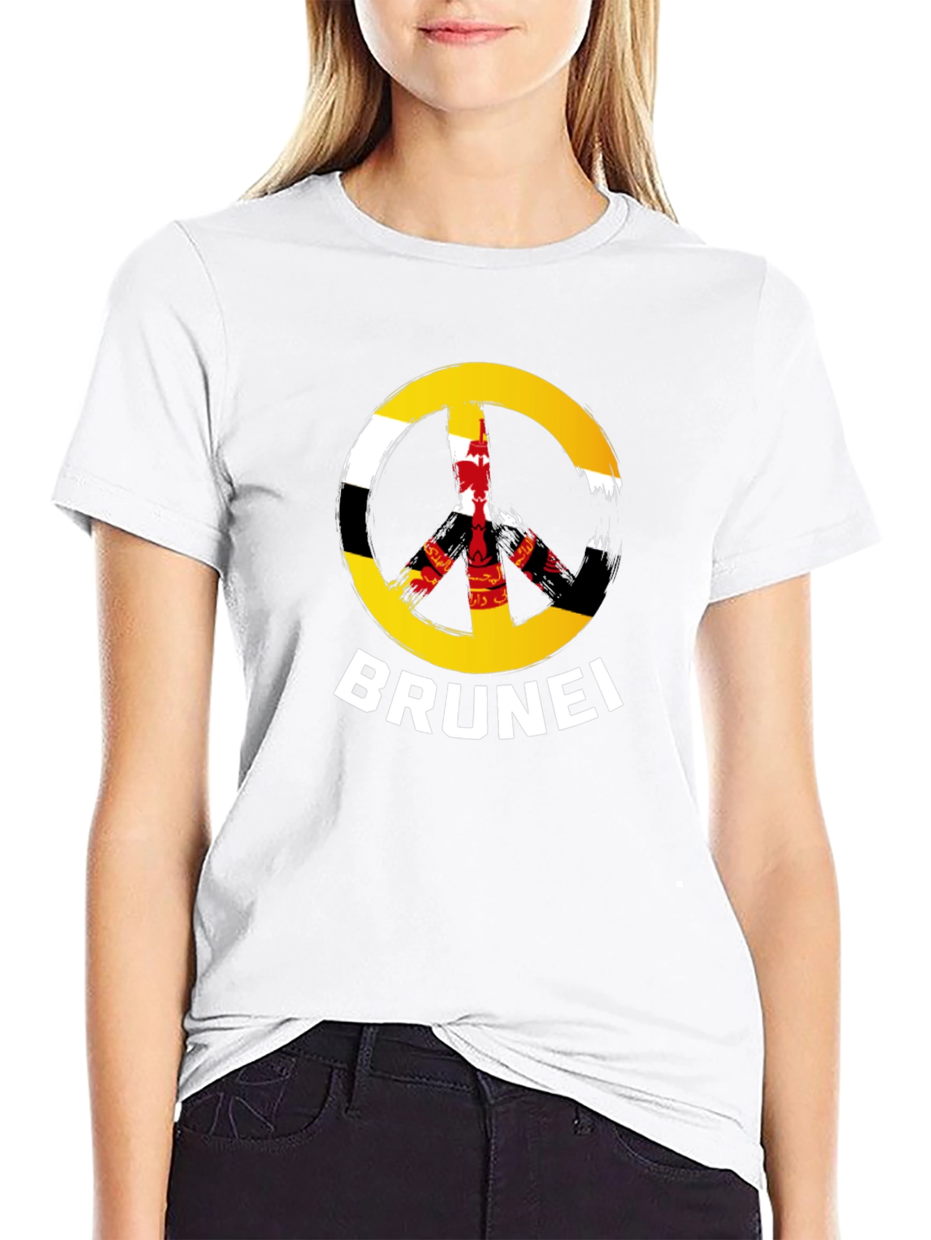 Brunei Peace Sign Graphic T-Shirt