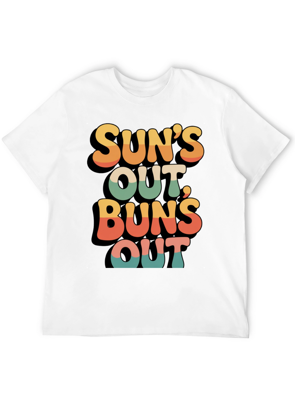 Suns Out Buns Out Retro Graphic Tee