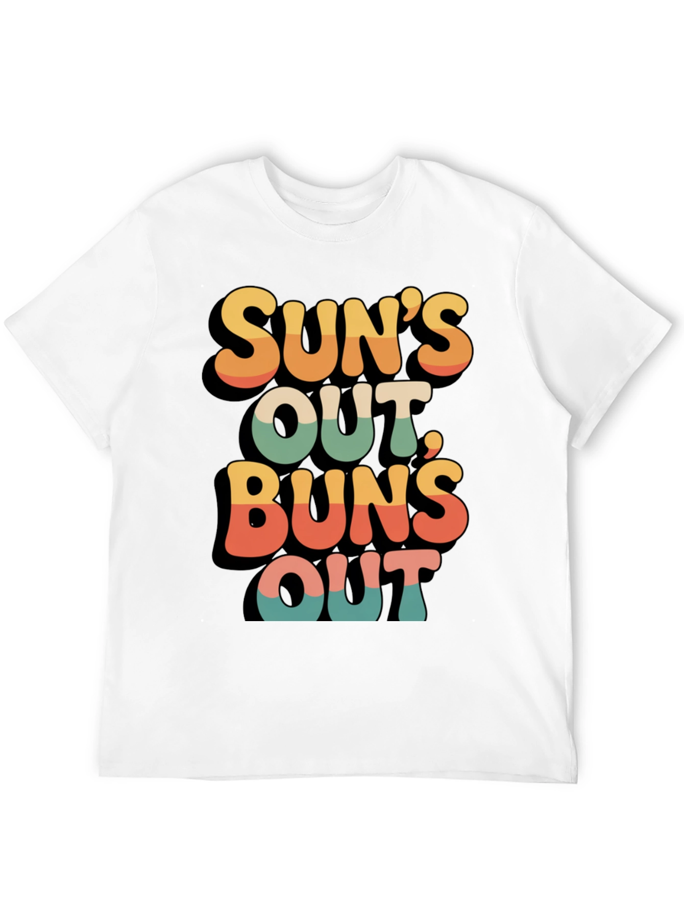 Suns Out Buns Out Retro Graphic Tee
