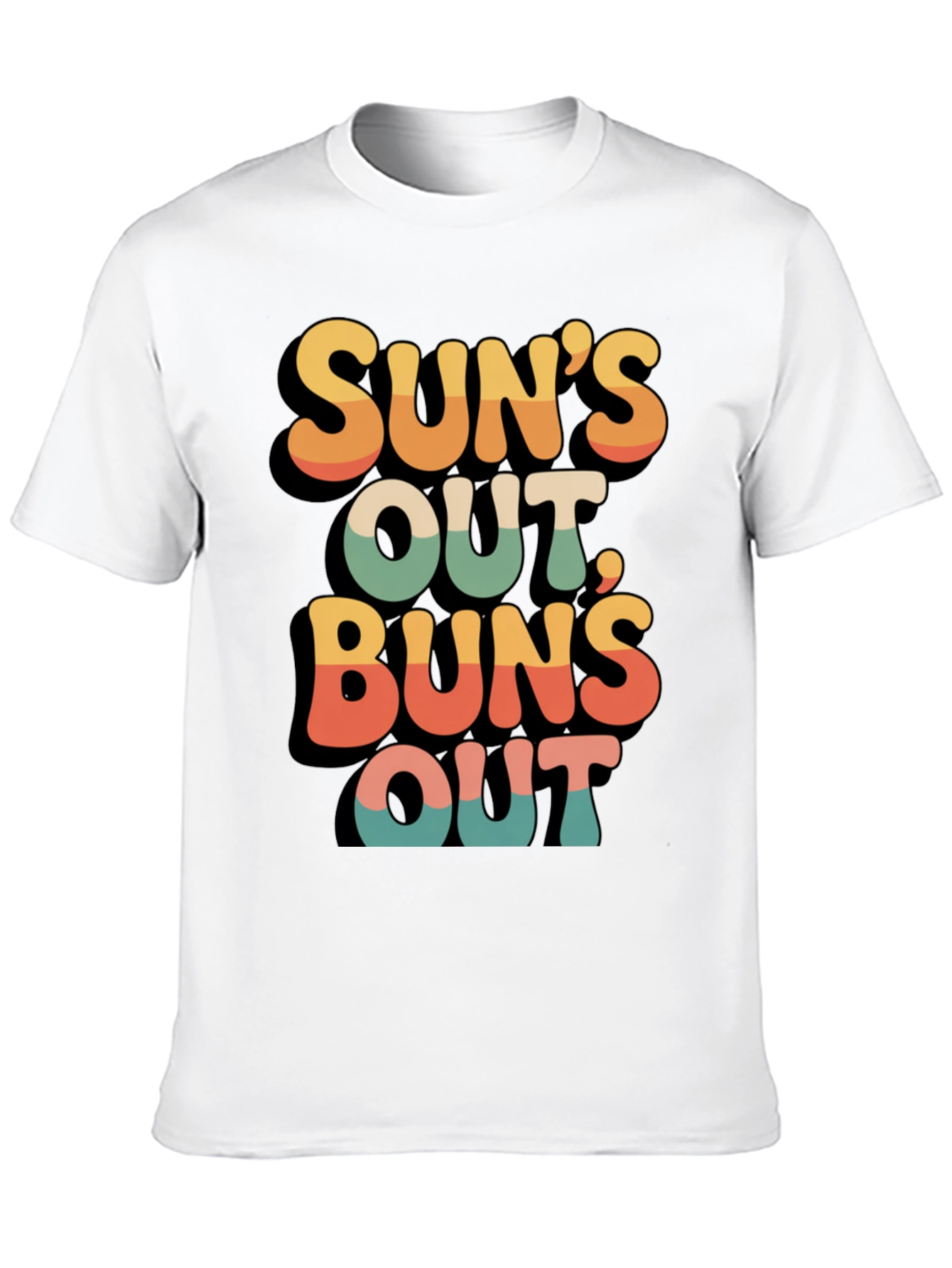 Suns Out Buns Out Retro Graphic Tee