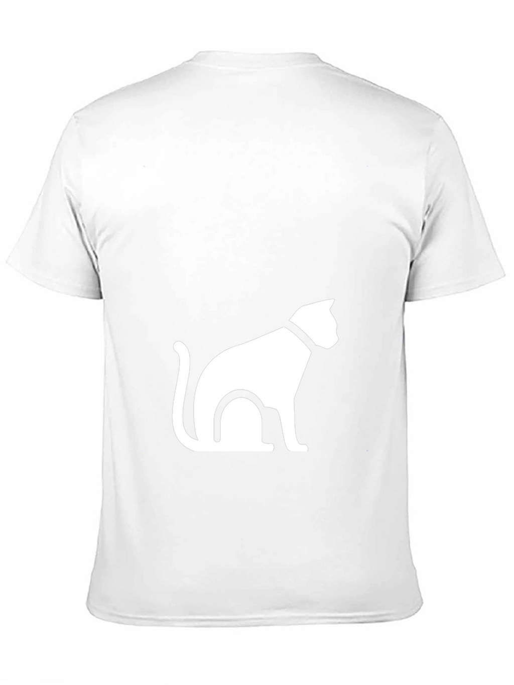 Black T-Shirt with Cat Graphic