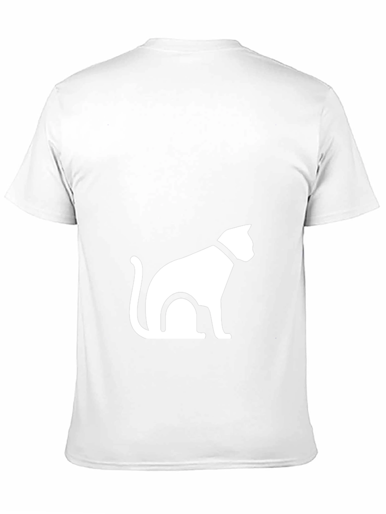 Black T-Shirt with Cat Graphic