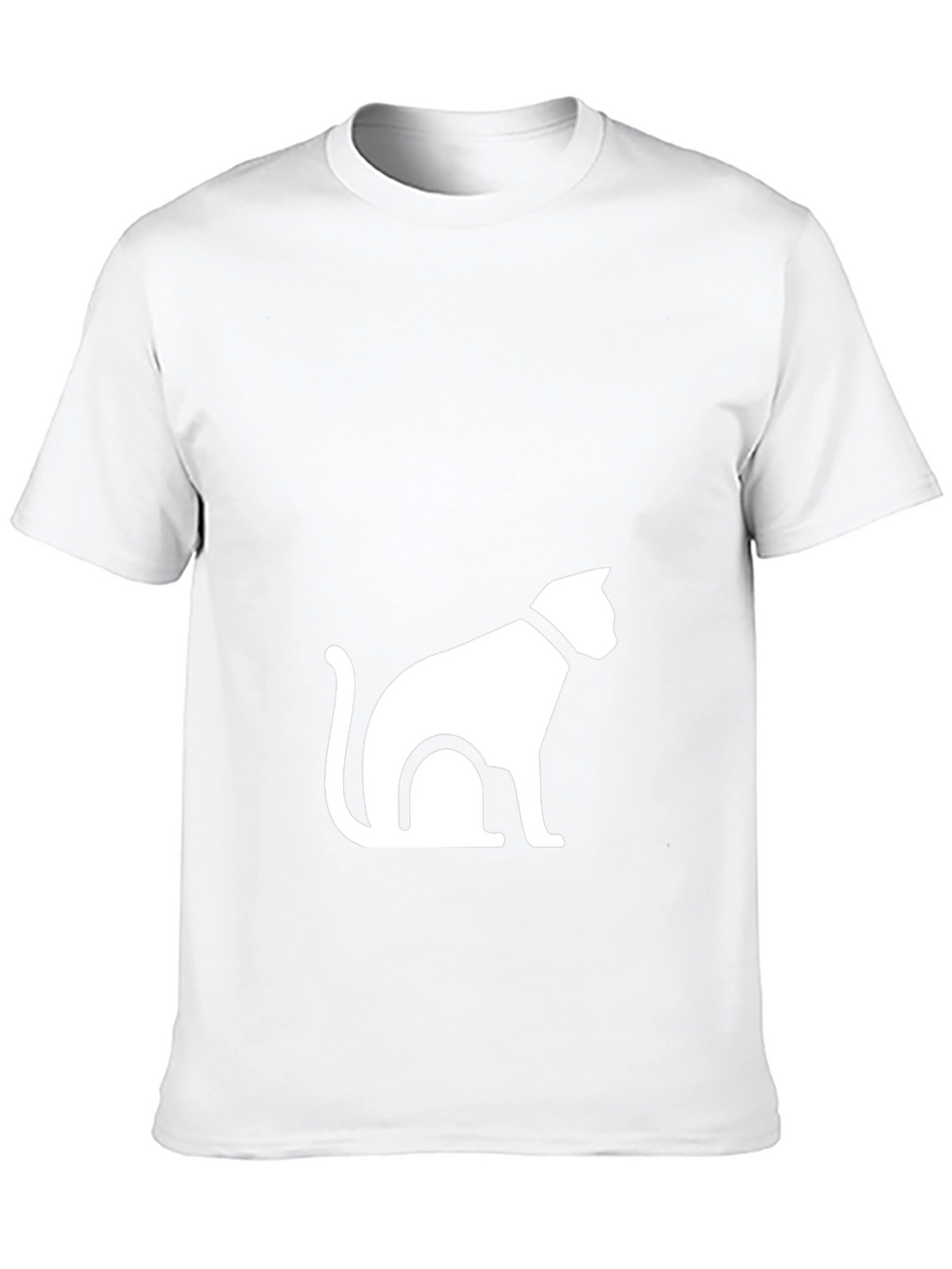 Black T-Shirt with Cat Graphic