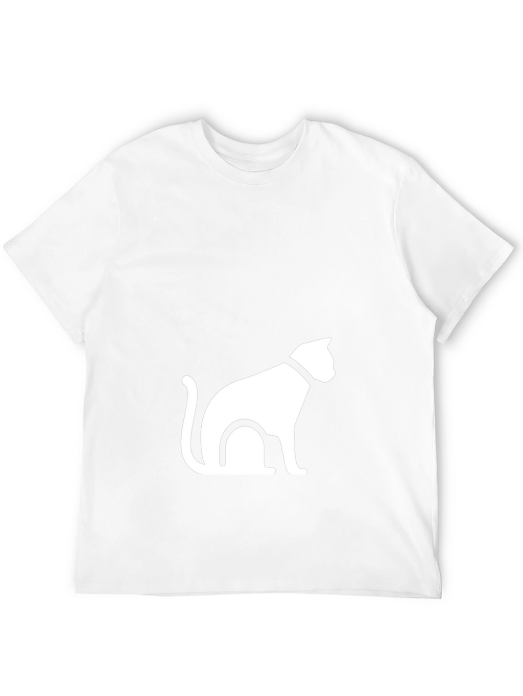Black T-Shirt with Cat Graphic
