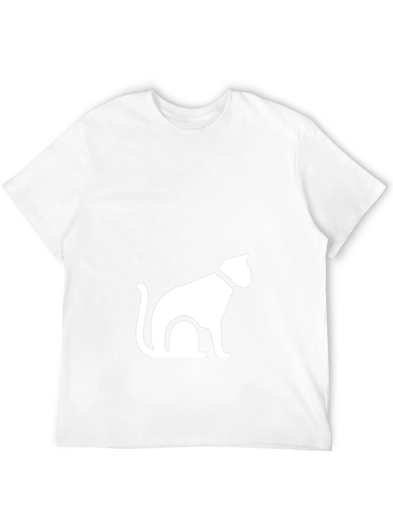 Black T-Shirt with Cat Graphic