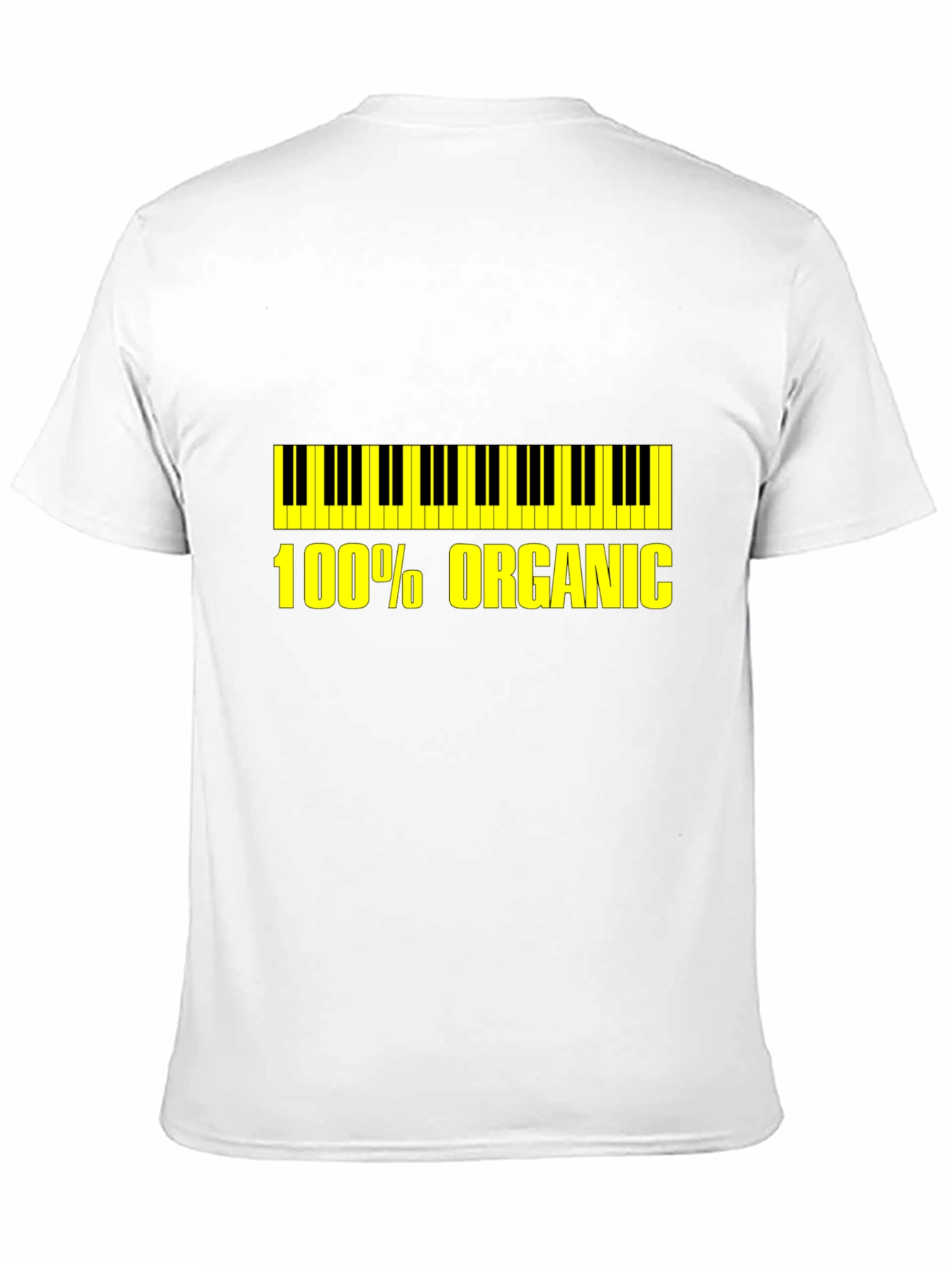 Organic Piano T-Shirt - Black Unique Design