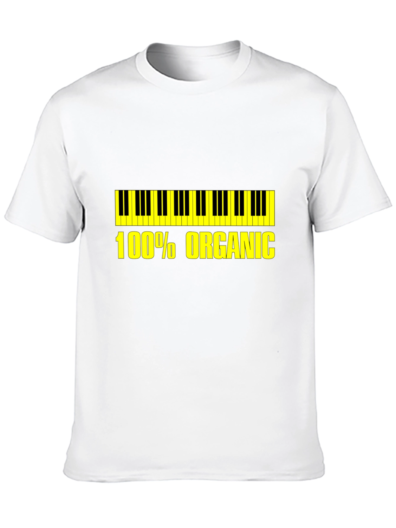 Organic Piano T-Shirt - Black Unique Design