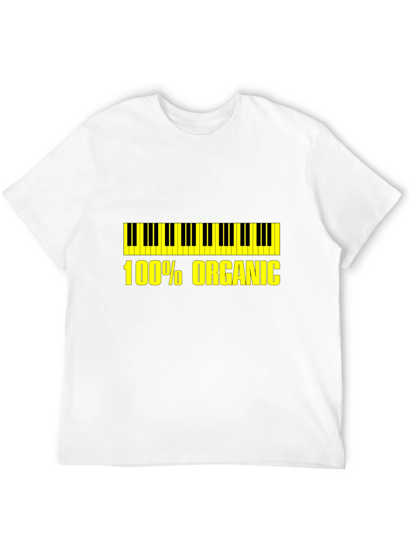 Organic Piano T-Shirt - Black Unique Design