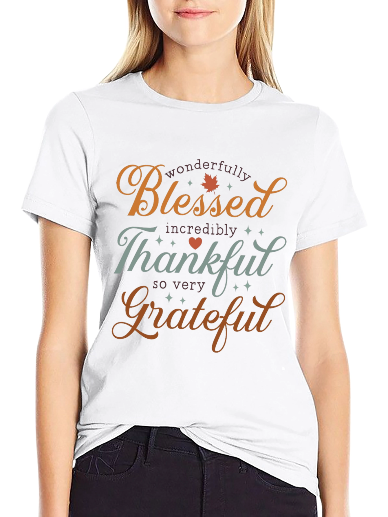 Blessed Thankful Grateful T-Shirt - Holiday Season