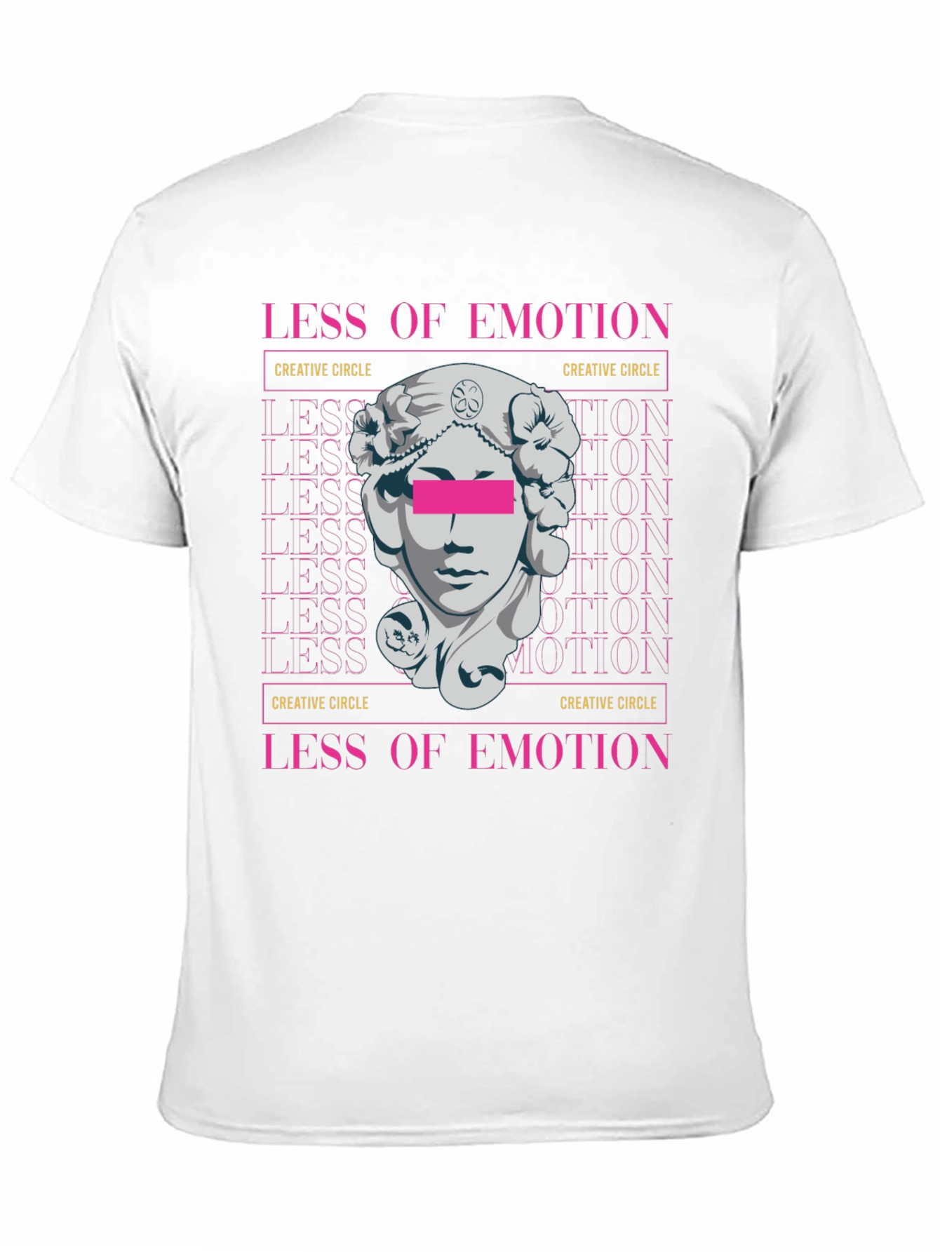 Less of Emotion Graphic Tee - Artistic Black T-Shirt