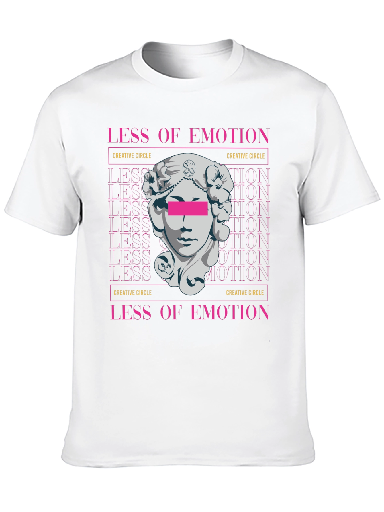Less of Emotion Graphic Tee - Artistic Black T-Shirt