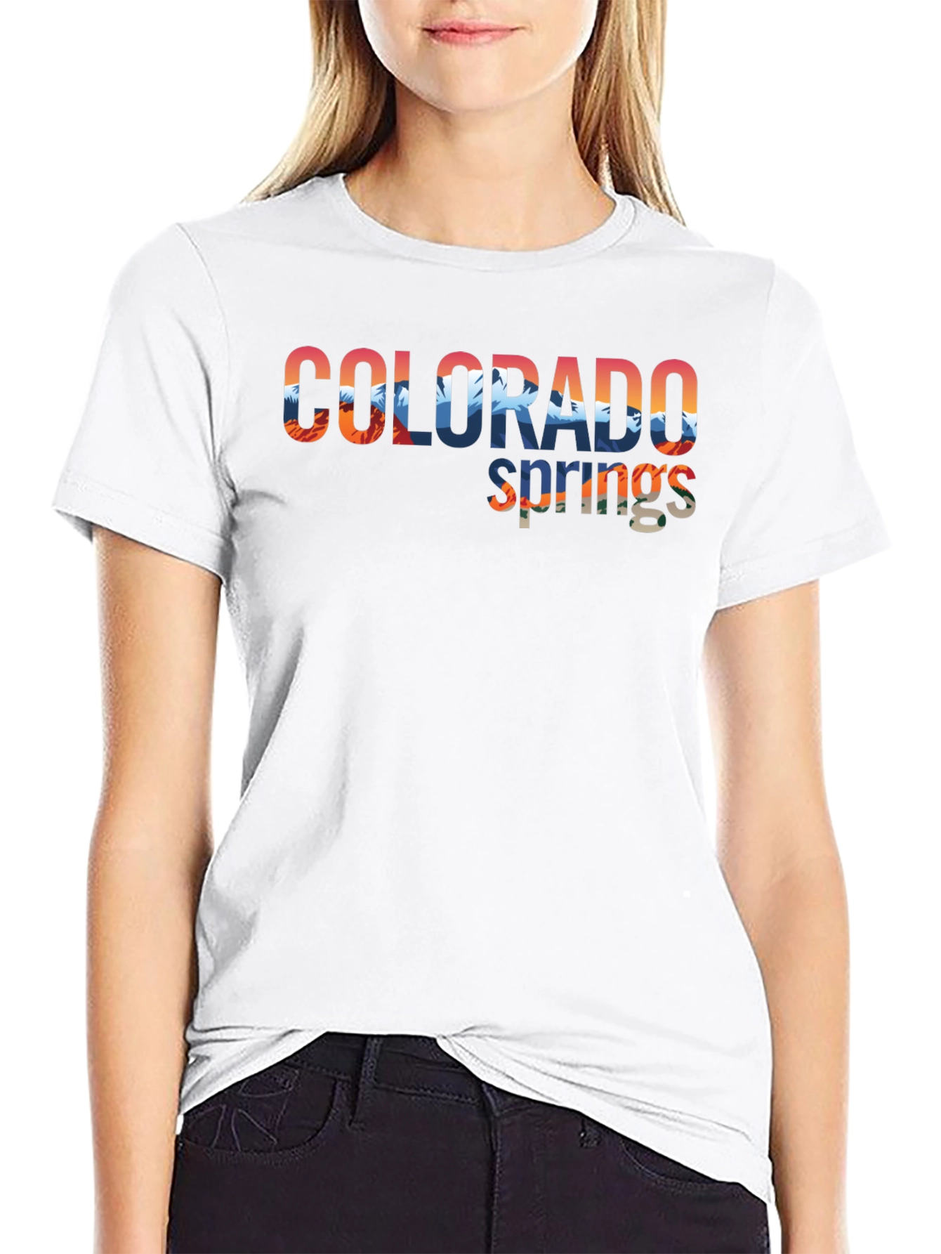 Colorado Springs Graphic T-Shirt | Mountain Design