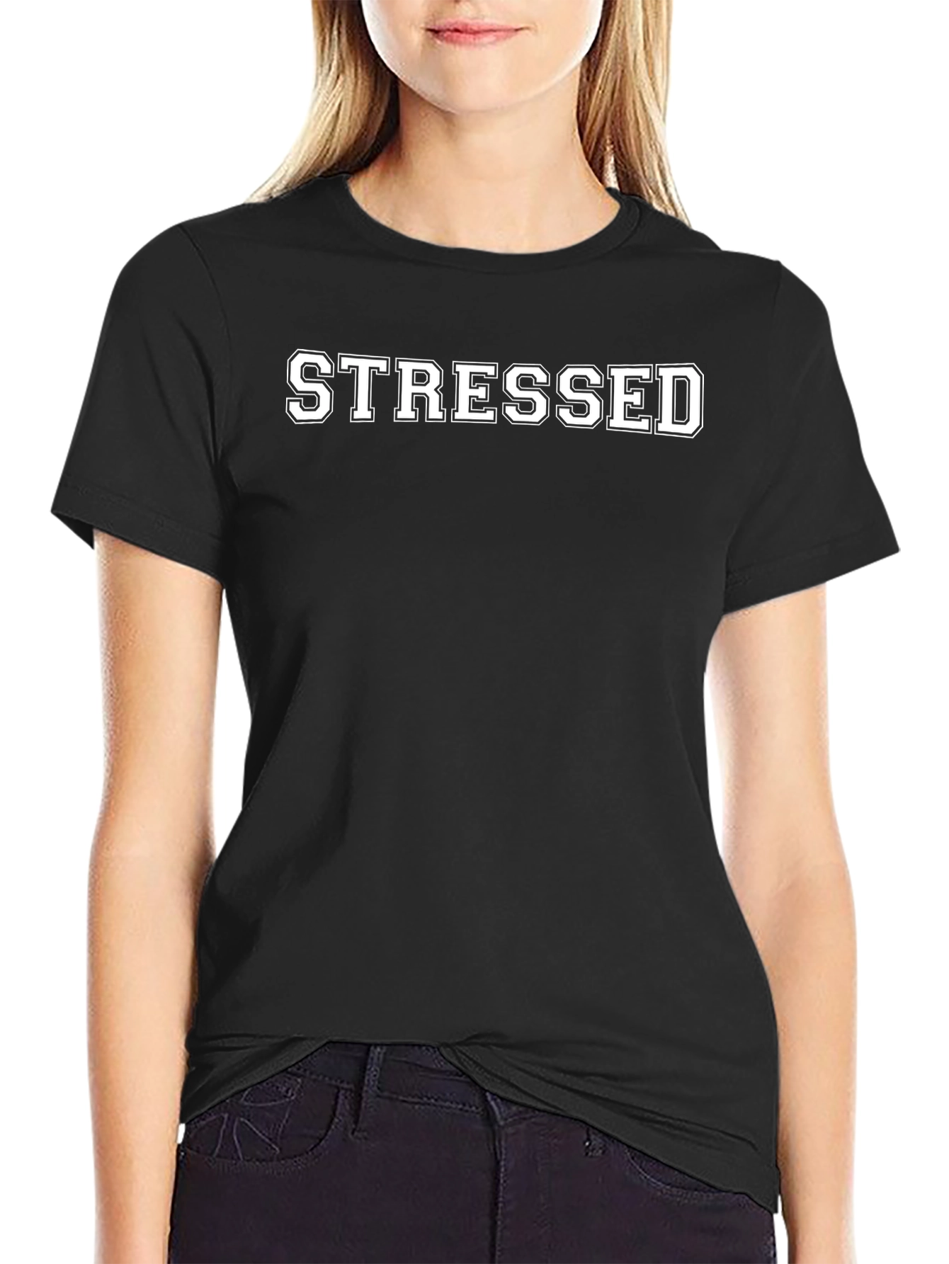 Stressed Black Graphic Tee