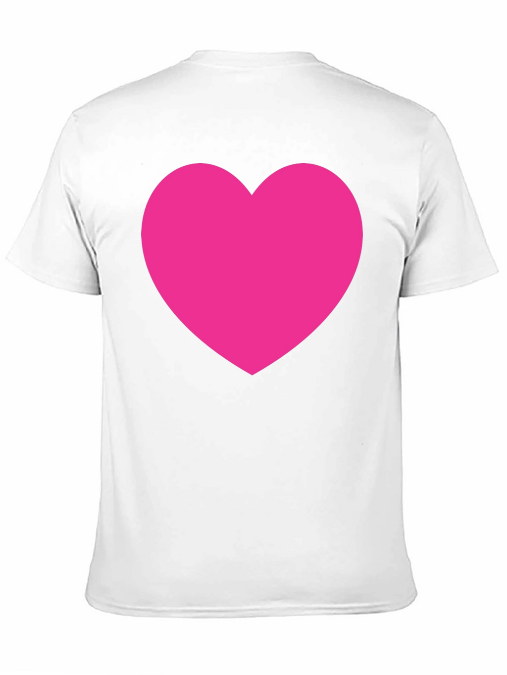 Bold Pink Heart Graphic Black T-Shirt