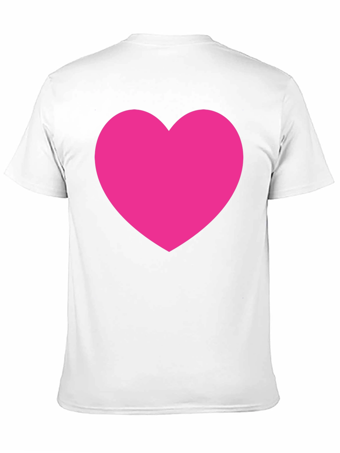 Bold Pink Heart Graphic Black T-Shirt