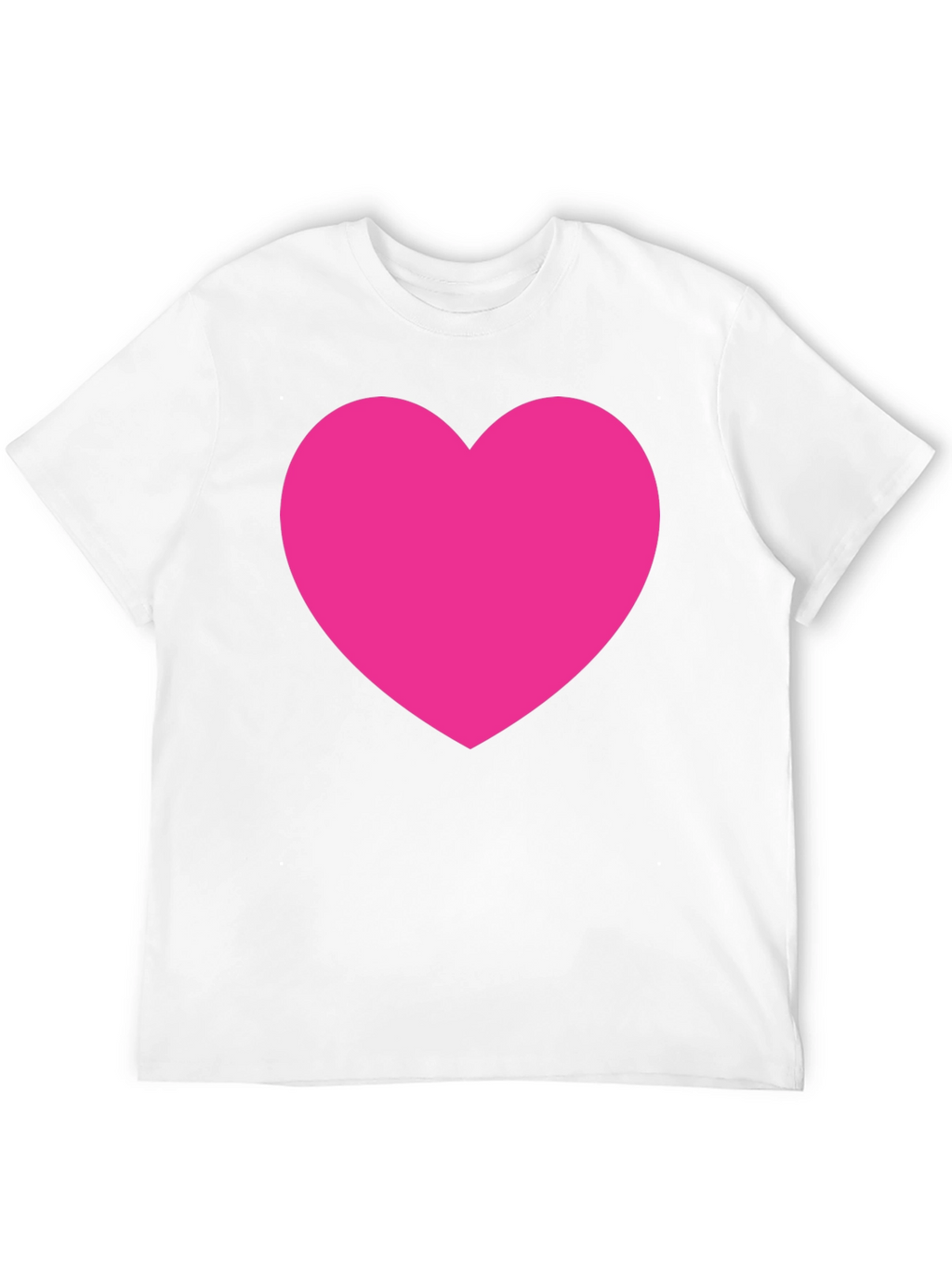 Bold Pink Heart Graphic Black T-Shirt