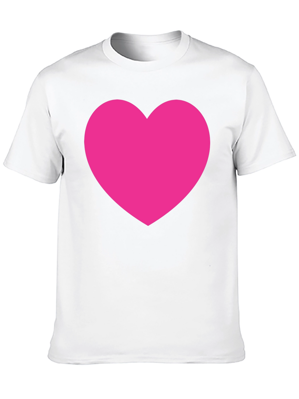 Bold Pink Heart Graphic Black T-Shirt