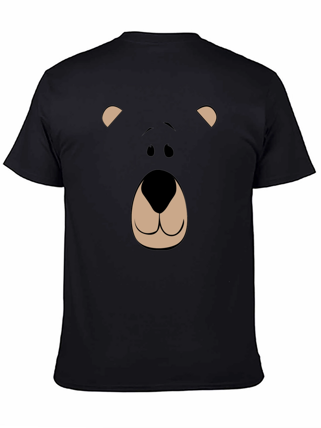 Bear Face Graphic Tee - Black