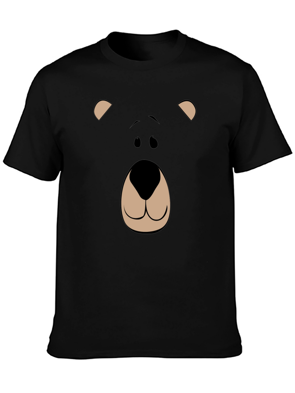 Bear Face Graphic Tee - Black