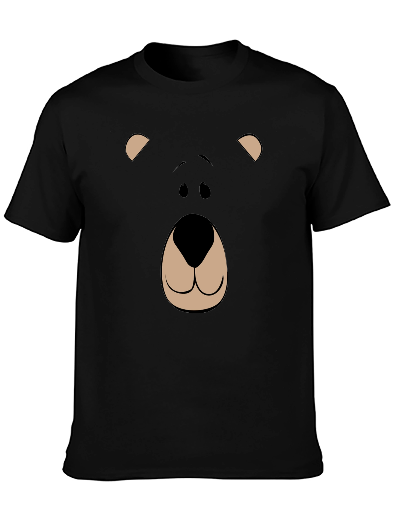 Bear Face Graphic Tee - Black