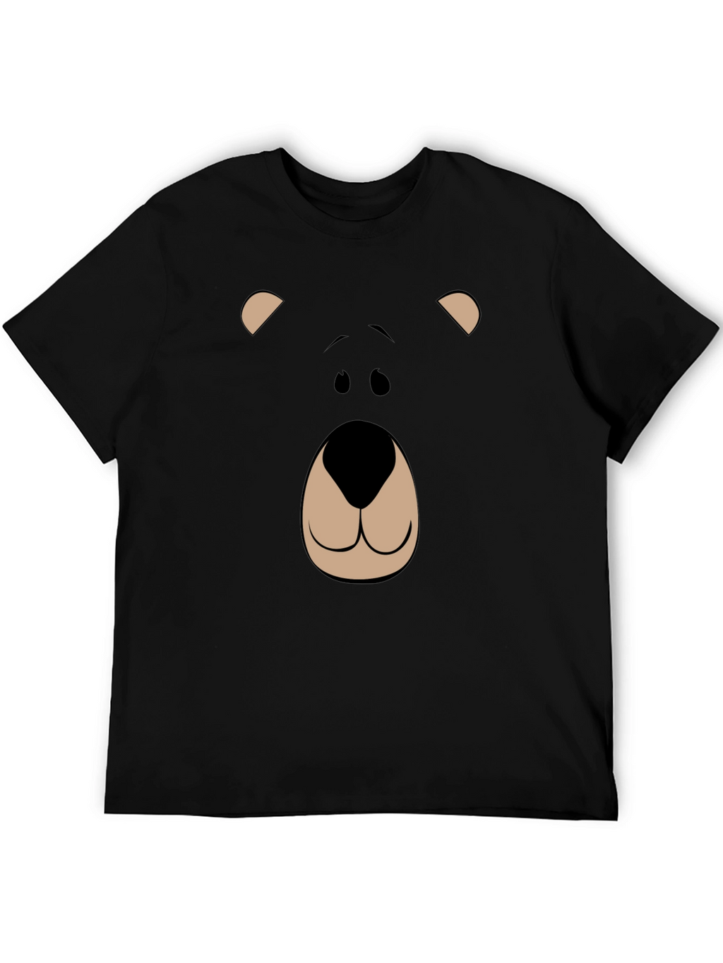 Bear Face Graphic Tee - Black