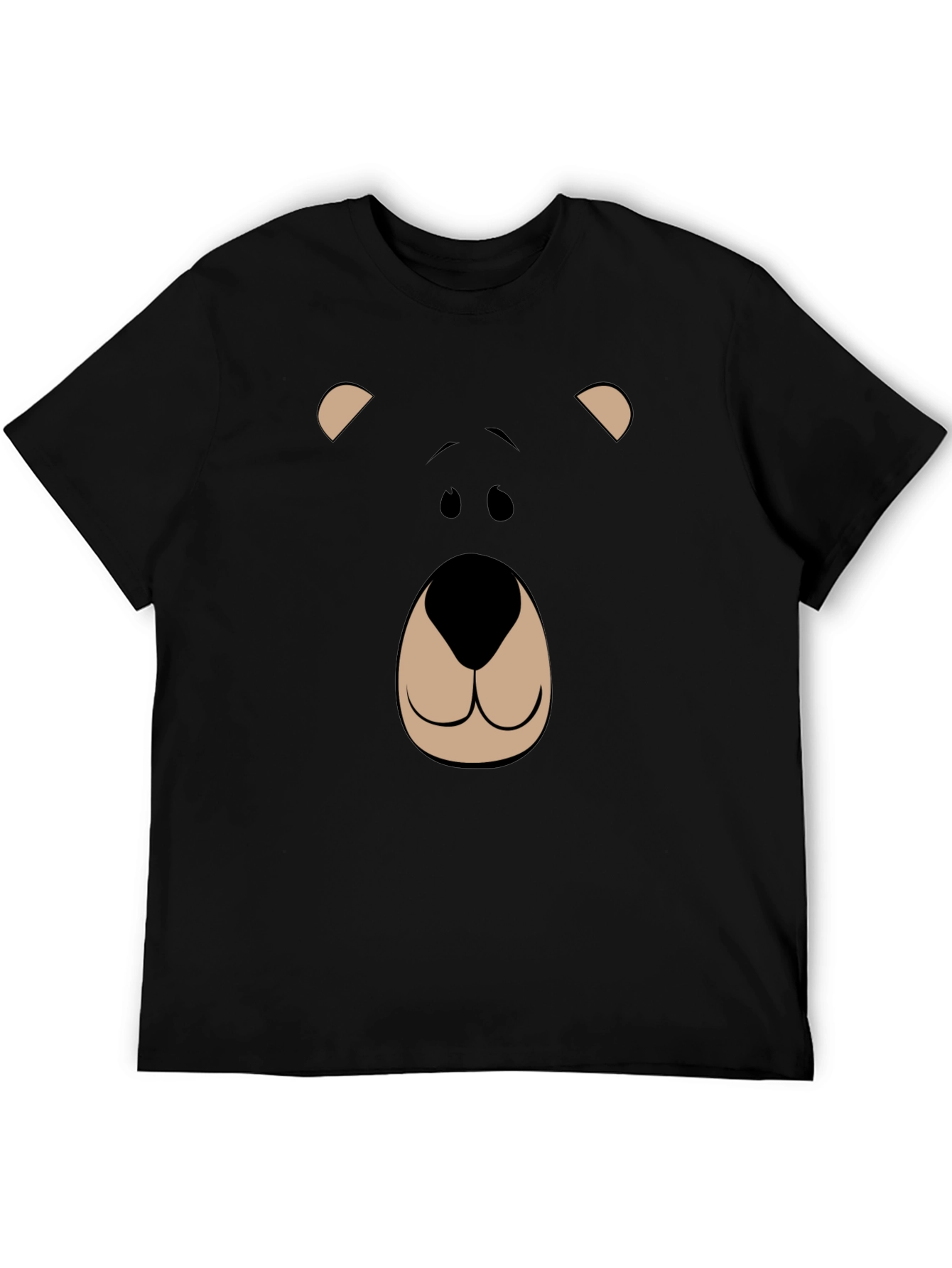 Bear Face Graphic Tee - Black