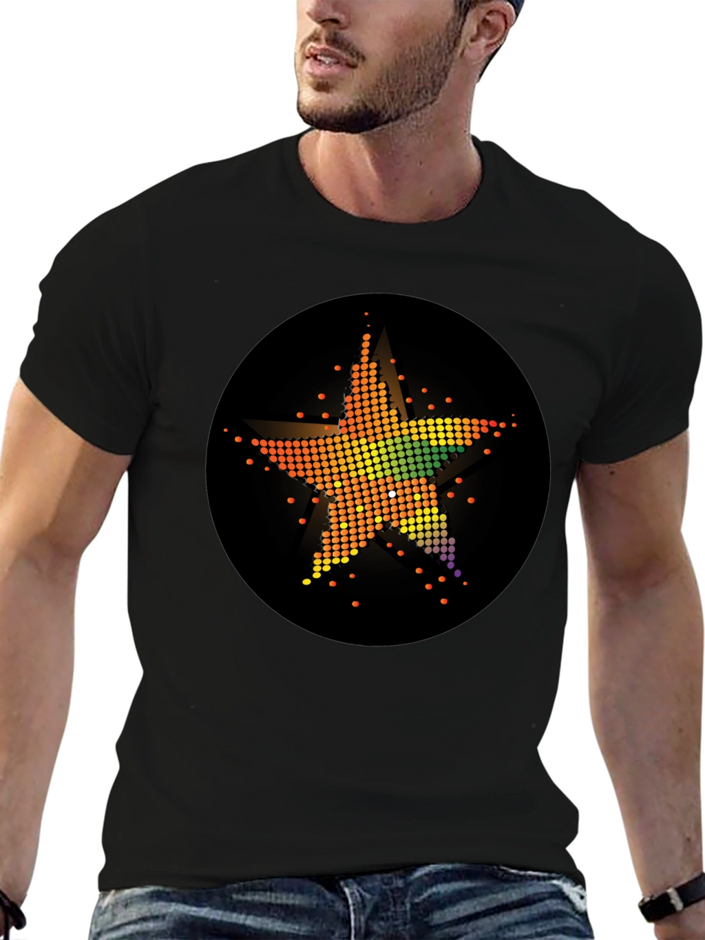 Star Burst Graphic Tee - Trendy Design