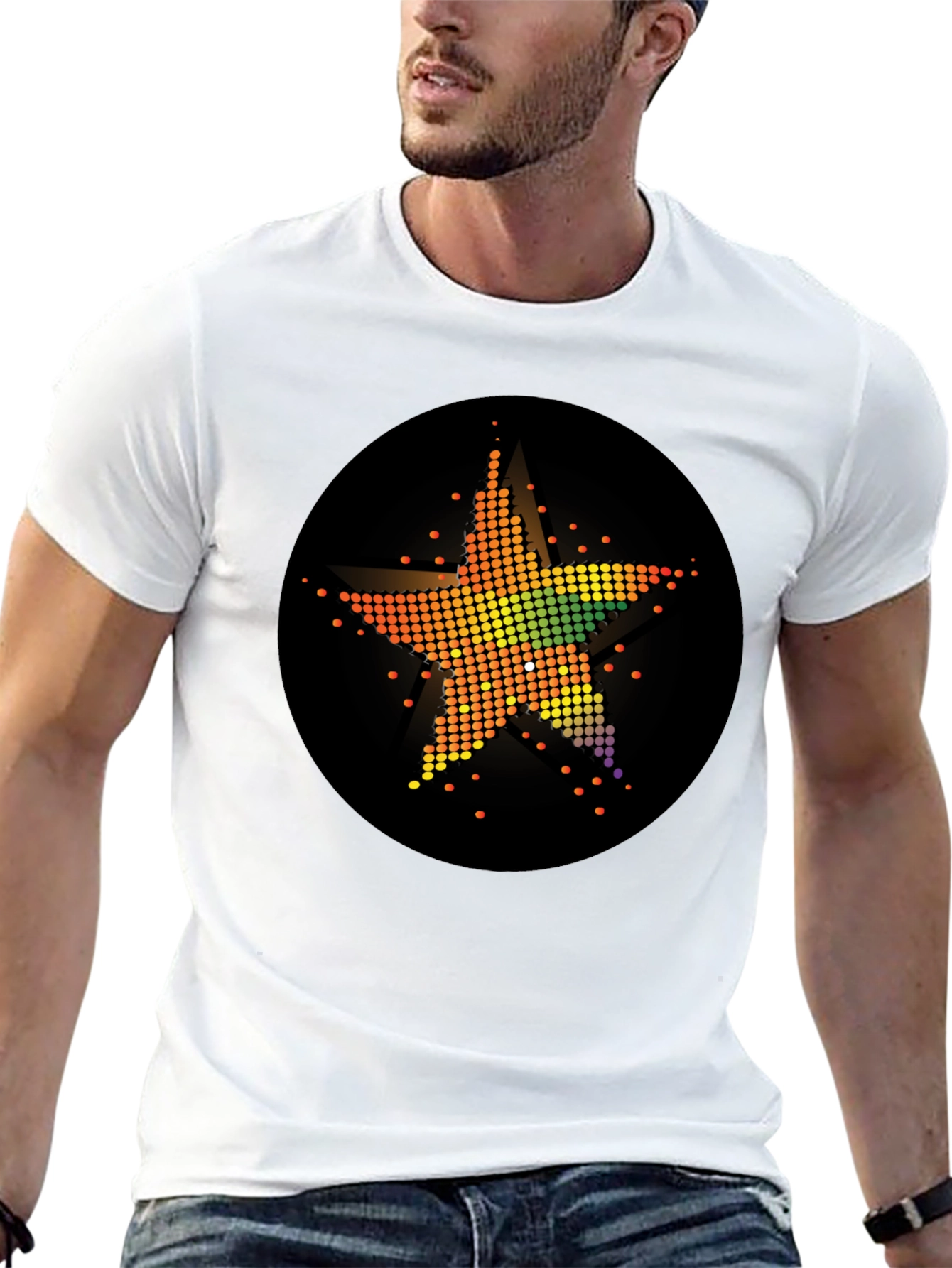 Star Burst Graphic Tee - Trendy Design